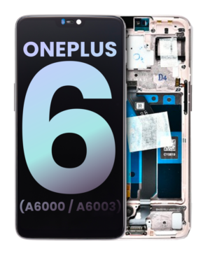 OLED Display With Frame For OnePlus 6 (A6000 / A6003) (Service Pack) (Silk White)