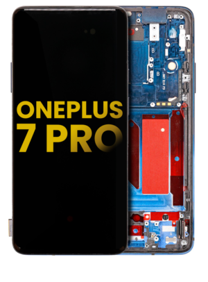 OLED Display With Frame For OnePlus 7 Pro / 7T Pro (Refurbished) (Nebula Blue)