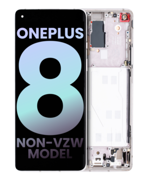 OLED Display With Frame For OnePlus 8 / 5G (Non-Verizon 5G UW Frame) (Service Pack) (Interstellar Glow)