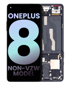 OLED Display With Frame For OnePlus 8 / 5G (Non-Verizon 5G UW Frame) (Service Pack) (Onyx Black)
