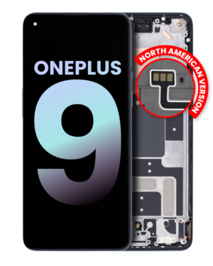 OLED Display With Frame For OnePlus 9 (North American Version) (Service Pack) (Astral Black)