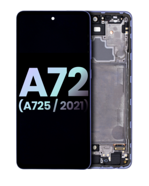 OLED Display With Frame For Samsung A72 (A725 / 2021) (Service Pack) (Awesome Violet)