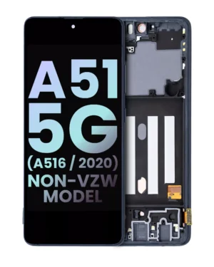 OLED Display With Frame For Samsung Galaxy A51 5G (A516 / 2020) (Non-Verizon 5G UW Frame) (Service Pack) (Prism Cube Black)