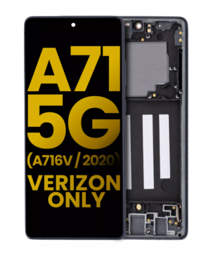 OLED Display With Frame For Samsung Galaxy A716V (A716V / 2020) (Verizon 5G UW Frame Only) (Refurbished) (Prism Crush Black)