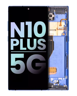 OLED Display With Frame For Samsung Galaxy Note 10 Plus / 5G (Service Pack) (Aura Blue)