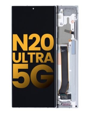 OLED Display With Frame For Samsung Galaxy Note 20 Ultra 5G (Refurbished) (Mystic White)