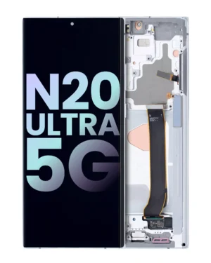 OLED Display With Frame For Samsung Galaxy Note 20 Ultra 5G (Service Pack) (Mystic White)