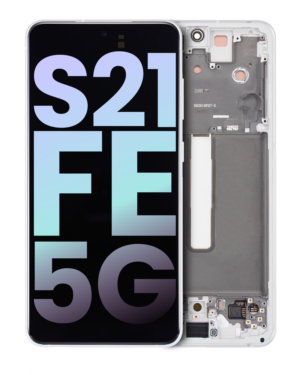 OLED Display With Frame For Samsung Galaxy S21 FE 5G (US & International Version) (Service Pack) (White)