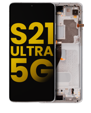 OLED Display With Frame For Samsung Galaxy S21 Ultra 5G (Refurbished) (Phantom Silver)