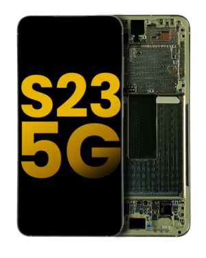 OLED Display With Frame For Samsung Galaxy S23 5G (US & International) (Refurbished) (Cream)
