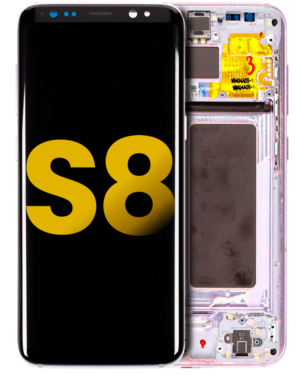 OLED Display With Frame For Samsung Galaxy S8 (Refurbished) (Gray / Violet)